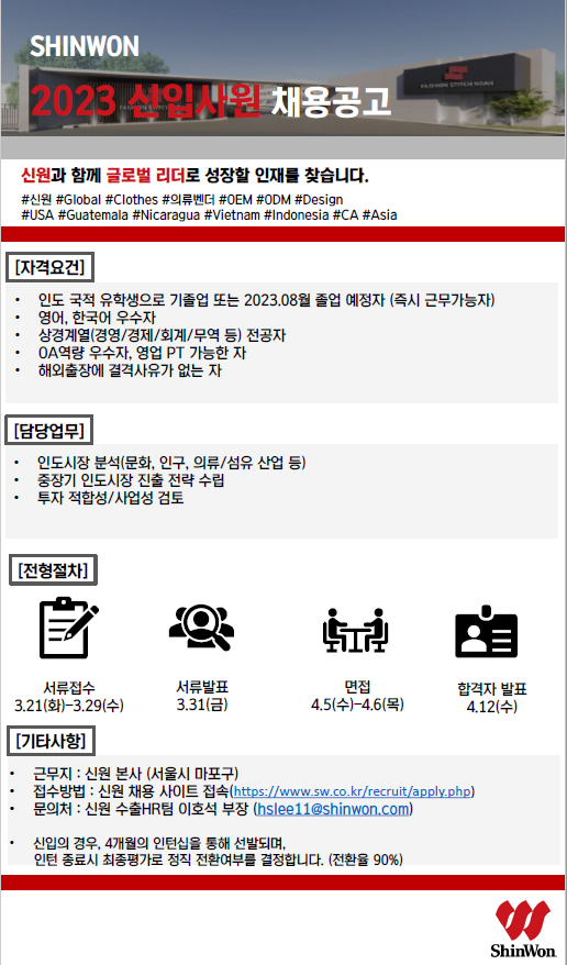 신원 채용 : (주)신원 인도인 유학생 신입사원 채용 - 인크루트 채용정보 (주)신원,(주)신원 인도인 유학생 신입사원 채용 : 인크루트 채용